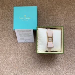 Kate Spade Blush Pink Bow Watch with Gold detail